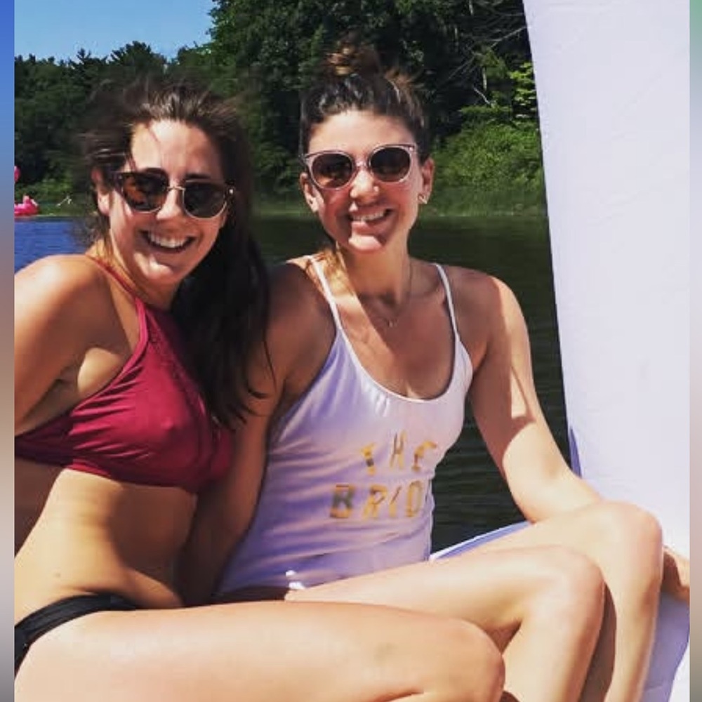 The Bride swimsuit for bachelorette or wedding weekend